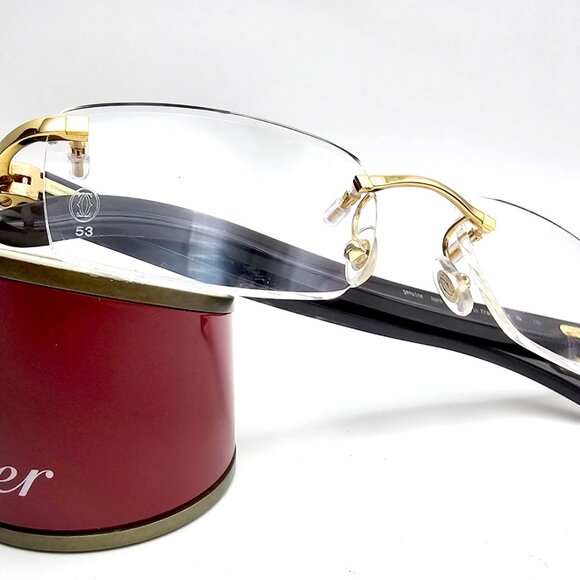 NEW! Cartier Black Buffalo Horn Glasses CT00490 - Picture 4 of 15